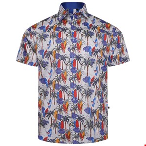 KAM Palm Tree Surf Boards S/S Shirt